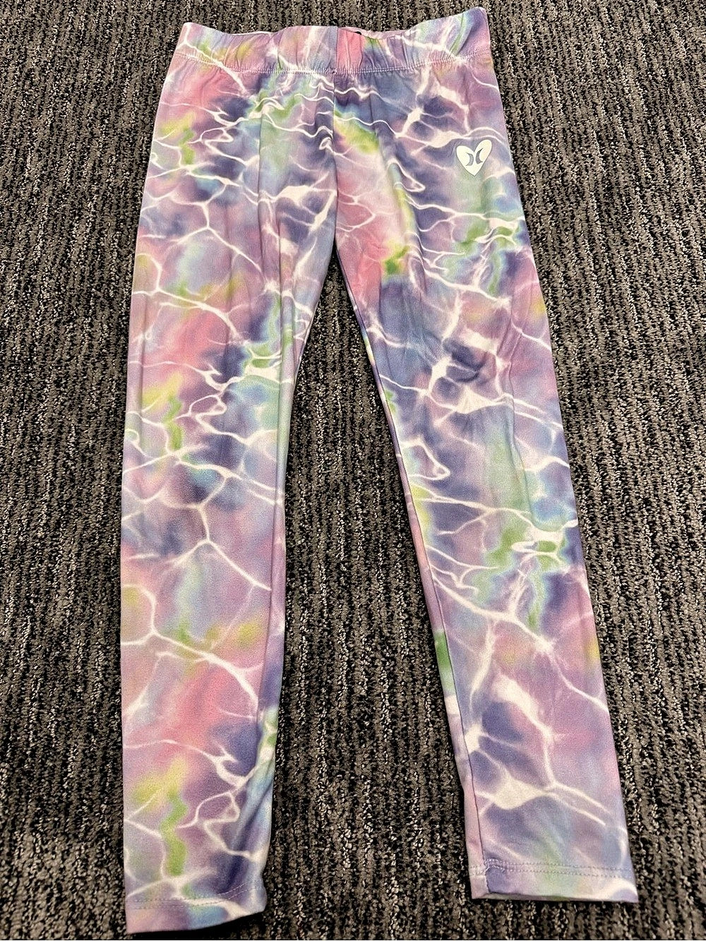 Hurley Girls Size Medium Abstract Leggings in Purple & Pink